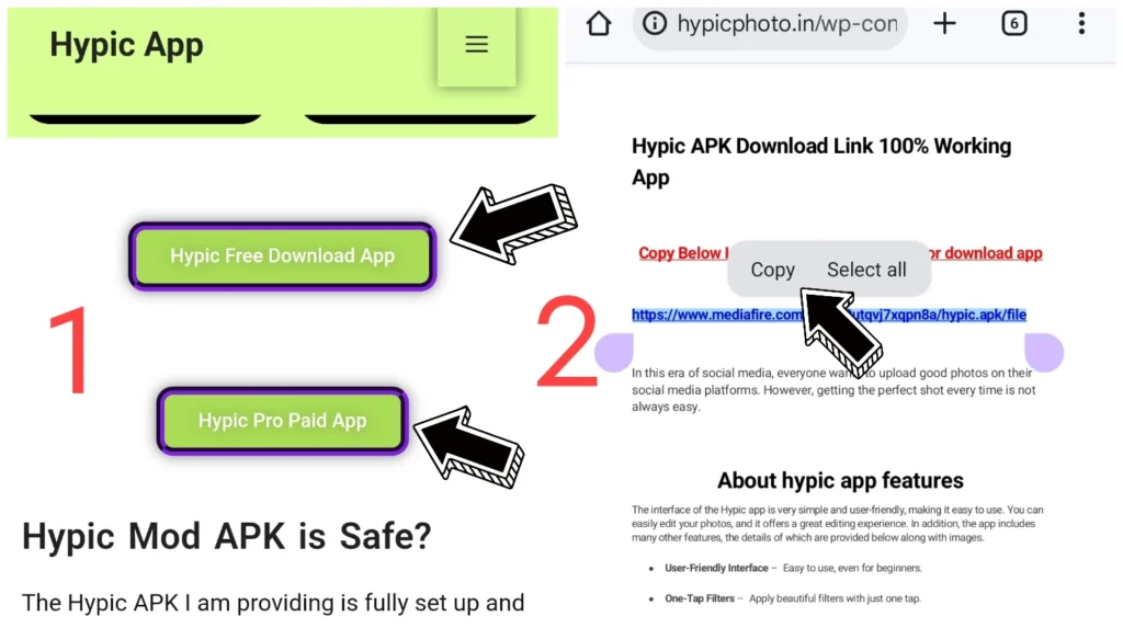 Hypic App Download Process Step 1