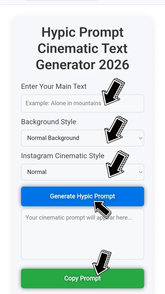 Hypic Prompt Generator Tool