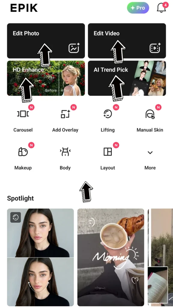 Epik AI App Features