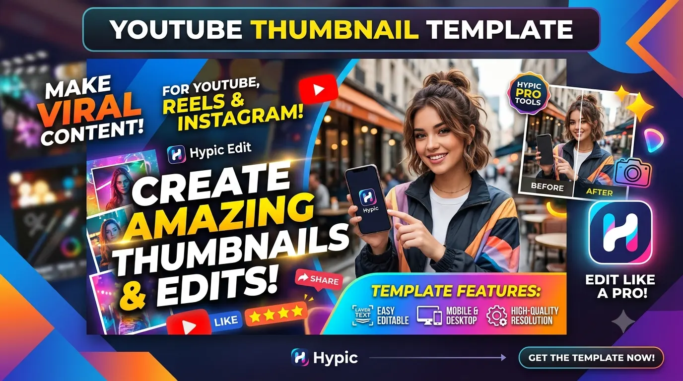 Hypic Templates for Instagram, YouTube & Reels